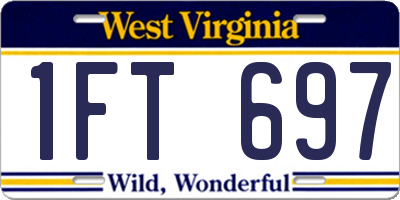 WV license plate 1FT697