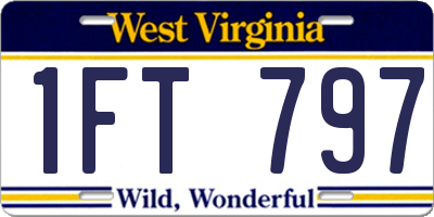WV license plate 1FT797