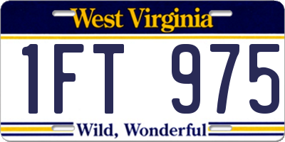 WV license plate 1FT975