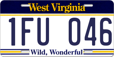WV license plate 1FU046