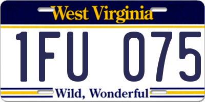 WV license plate 1FU075