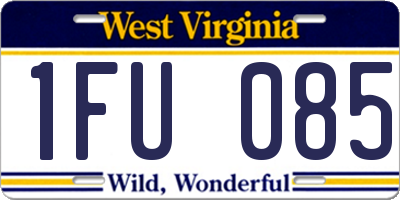 WV license plate 1FU085