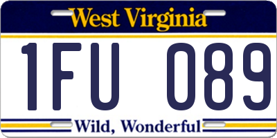 WV license plate 1FU089