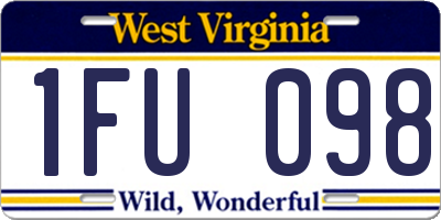 WV license plate 1FU098