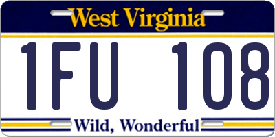 WV license plate 1FU108