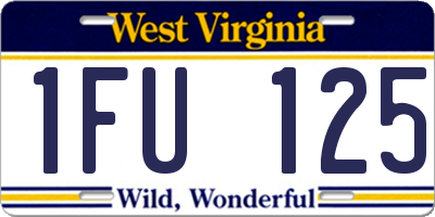 WV license plate 1FU125
