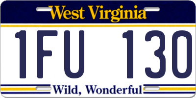 WV license plate 1FU130