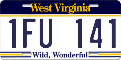 WV license plate 1FU141