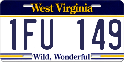 WV license plate 1FU149