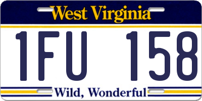 WV license plate 1FU158