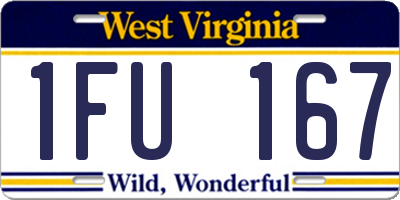 WV license plate 1FU167