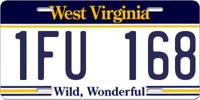 WV license plate 1FU168