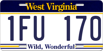 WV license plate 1FU170