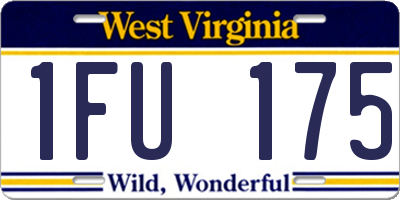 WV license plate 1FU175
