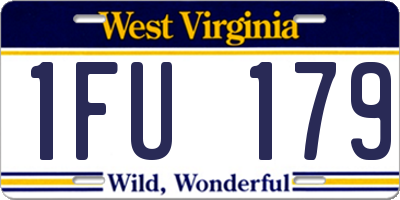 WV license plate 1FU179