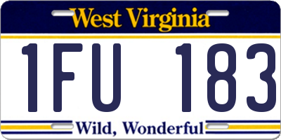 WV license plate 1FU183