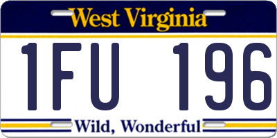 WV license plate 1FU196