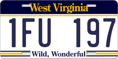 WV license plate 1FU197