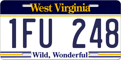 WV license plate 1FU248