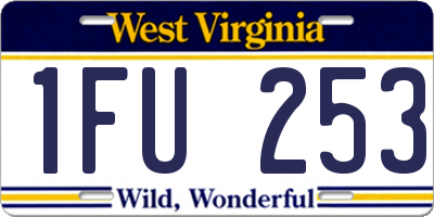 WV license plate 1FU253