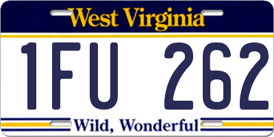 WV license plate 1FU262