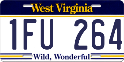 WV license plate 1FU264