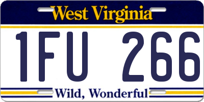 WV license plate 1FU266