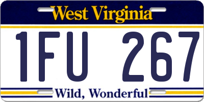 WV license plate 1FU267