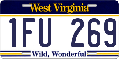 WV license plate 1FU269