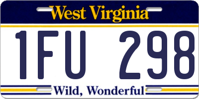 WV license plate 1FU298