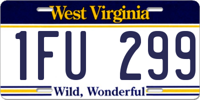 WV license plate 1FU299