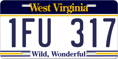 WV license plate 1FU317