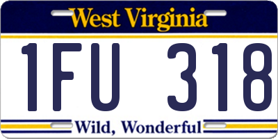 WV license plate 1FU318