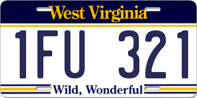 WV license plate 1FU321