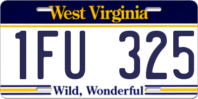 WV license plate 1FU325