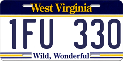WV license plate 1FU330