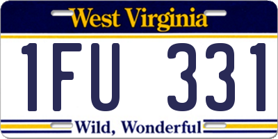 WV license plate 1FU331