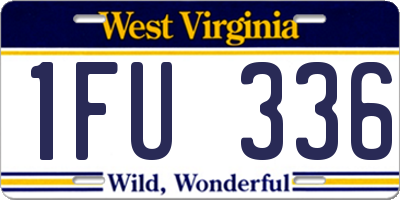 WV license plate 1FU336