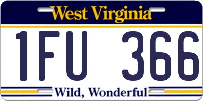 WV license plate 1FU366