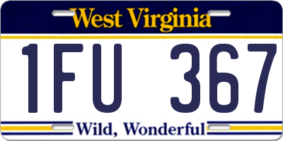 WV license plate 1FU367
