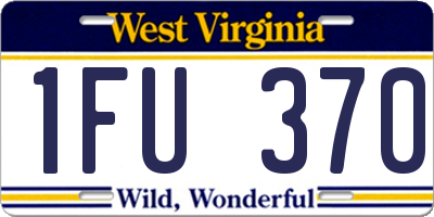 WV license plate 1FU370