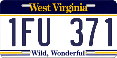 WV license plate 1FU371