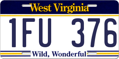WV license plate 1FU376
