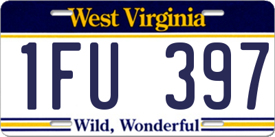 WV license plate 1FU397