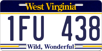 WV license plate 1FU438