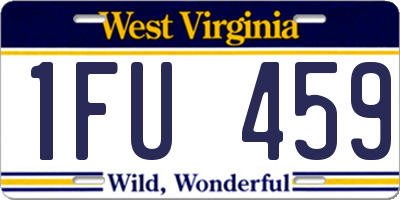 WV license plate 1FU459
