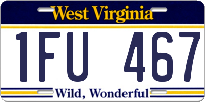 WV license plate 1FU467