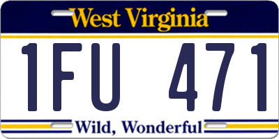 WV license plate 1FU471
