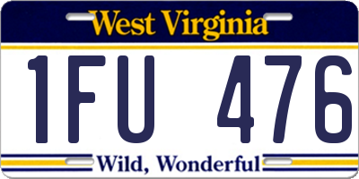 WV license plate 1FU476