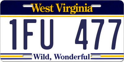 WV license plate 1FU477
